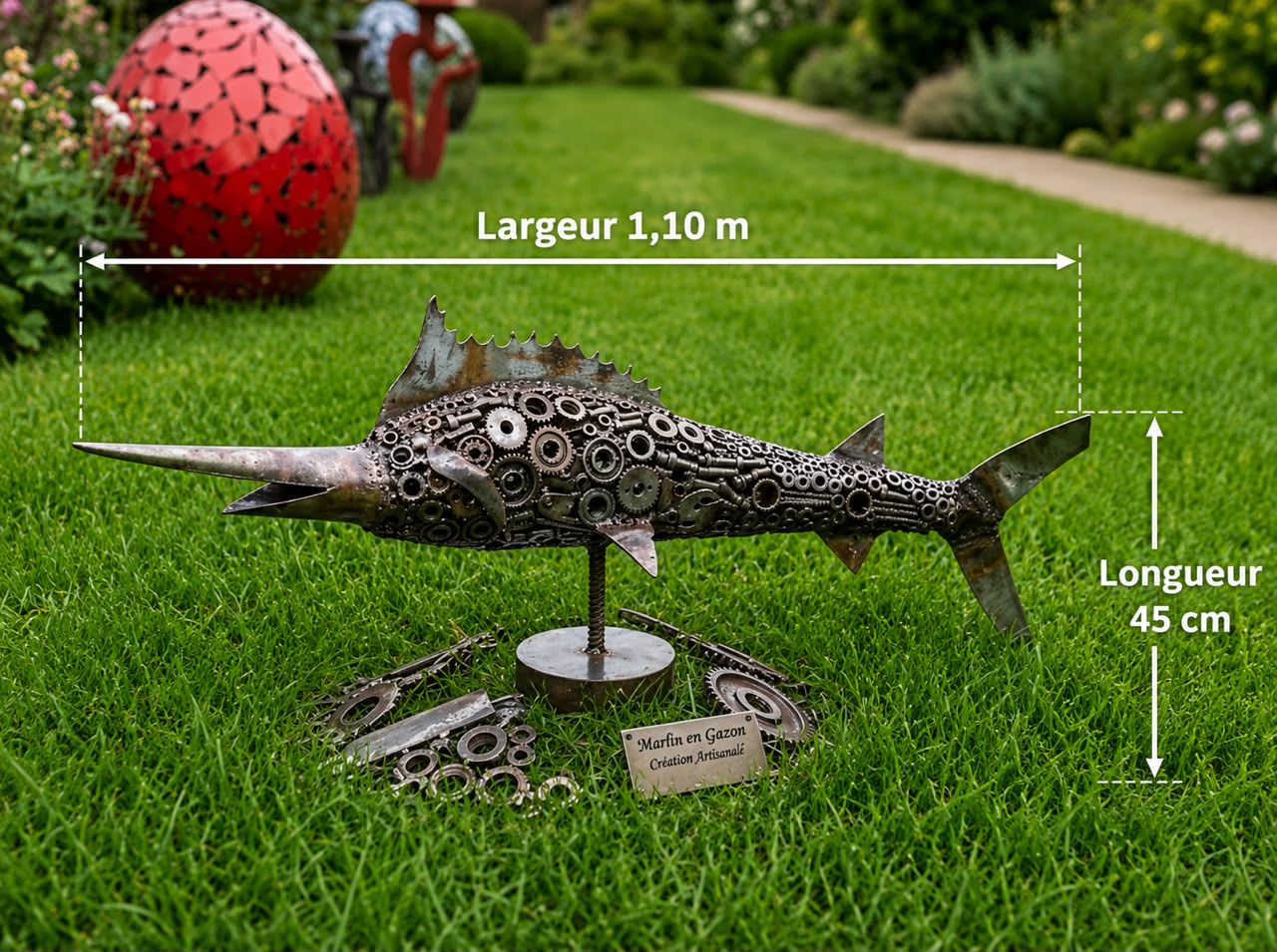 Marlin mécanique sur socle